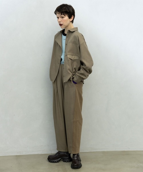 MARECHAL TERRE(マルシャルテル)の「コンビネーションタックギャザーパンツ(その他パンツ・レディース・ベージュ/チャコールグレー/カーキ/ブラック・MEDIUM)」の17枚目の写真