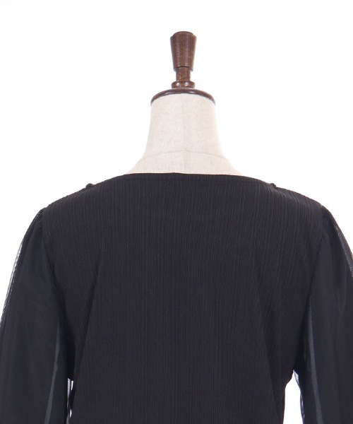 axes femme（アクシーズファム）の「メテオール刺繍袖プルオーバー（Tシャツ/カットソー・レディース・ネイビー/ブラック/ホワイト・FREE）」の13枚目の写真