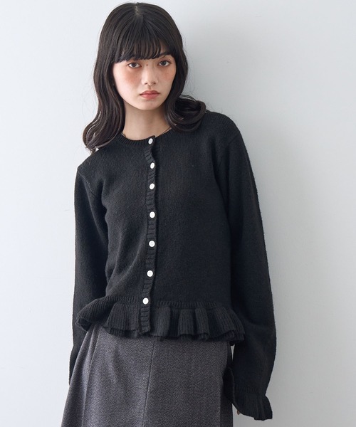 NOGLE（ノグル）の「【NOGLE/ノグル】フリルスリーブウールニットカーディガン（カーディガン/ボレロ・レディース・グレー/ブラック/アイボリー・FREE）」の15枚目の写真