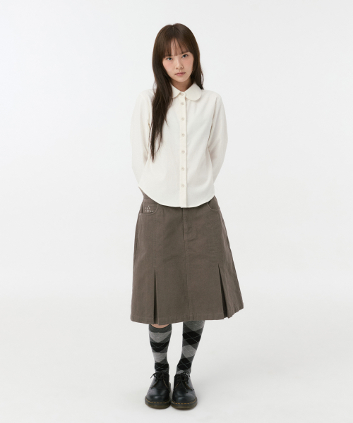 OHESHIO（オヘシオ）の「PATTERN MIX COLLAR SHIRT, CORDUROY（Tシャツ/カットソー・レディース・その他・FREE）」の7枚目の写真