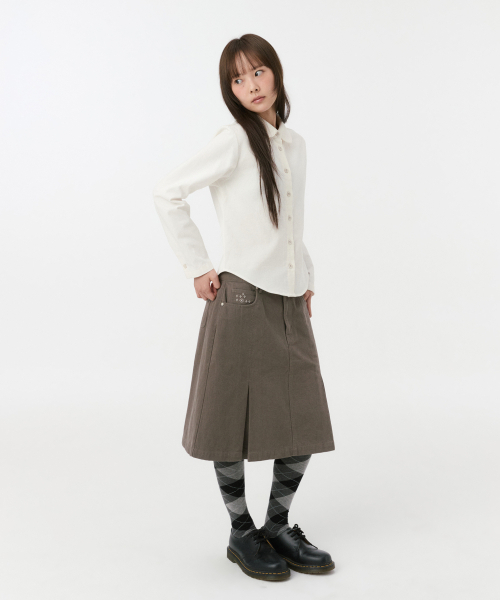 OHESHIO（オヘシオ）の「PATTERN MIX COLLAR SHIRT, CORDUROY（Tシャツ/カットソー・レディース・その他・FREE）」の9枚目の写真