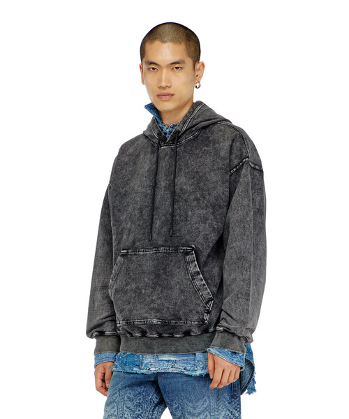 DIESEL(ディーゼル)の「メンズ プルオーバーパーカー S-BOXT-HOOD-TUK(スウェット・メンズ・グレー・SMALL/LARGE/MEDIUM/X-SMALL/X-LARGE)」の1枚目の写真