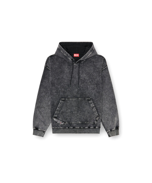 DIESEL(ディーゼル)の「メンズ プルオーバーパーカー S-BOXT-HOOD-TUK(スウェット・メンズ・グレー・SMALL/LARGE/MEDIUM/X-SMALL/X-LARGE)」の2枚目の写真