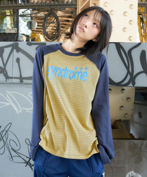 L27 SYNDROME STRIPE T-SHIRT(YELLOW)