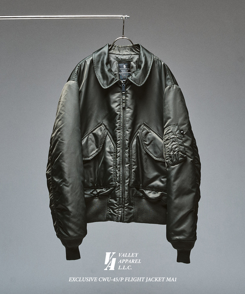 417 EDIFICE(フォーワンセブンエディフィス)の「Valley Apparel 417別注 CWU-45/P FLIGHT JACKET(ミリタリージャケット・メンズ・チャコールグレー/ブラック・MEDIUM/X-LARGE/LARGE)」の2枚目の写真