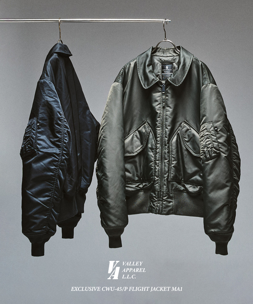 417 EDIFICE(フォーワンセブンエディフィス)の「Valley Apparel 417別注 CWU-45/P FLIGHT JACKET(ミリタリージャケット・メンズ・チャコールグレー/ブラック・MEDIUM/X-LARGE/LARGE)」の3枚目の写真