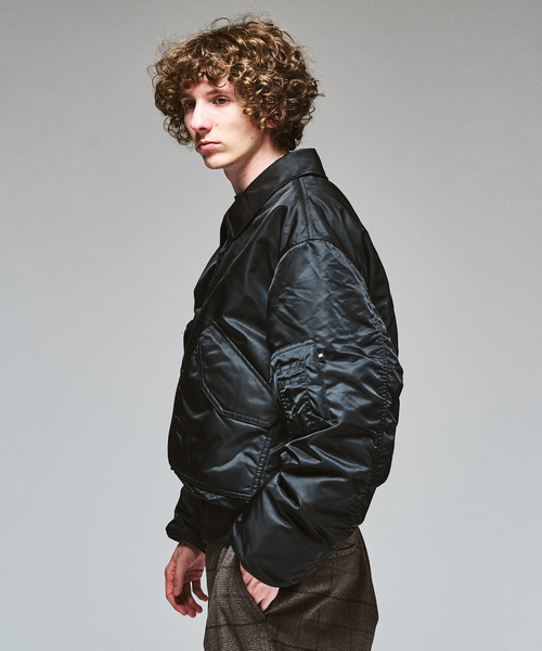 417 EDIFICE(フォーワンセブンエディフィス)の「Valley Apparel 417別注 CWU-45/P FLIGHT JACKET(ミリタリージャケット・メンズ・チャコールグレー/ブラック・MEDIUM/X-LARGE/LARGE)」の12枚目の写真