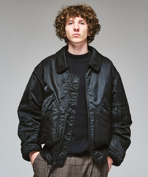 417 EDIFICE(フォーワンセブンエディフィス)の「Valley Apparel 417別注 CWU-45/P FLIGHT JACKET(ミリタリージャケット・メンズ・チャコールグレー/ブラック・MEDIUM/X-LARGE/LARGE)」の18枚目の写真