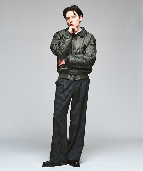 417 EDIFICE(フォーワンセブンエディフィス)の「Valley Apparel 417別注 CWU-45/P FLIGHT JACKET(ミリタリージャケット・メンズ・チャコールグレー/ブラック・MEDIUM/X-LARGE/LARGE)」の19枚目の写真