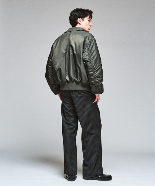 417 EDIFICE(フォーワンセブンエディフィス)の「Valley Apparel 417別注 CWU-45/P FLIGHT JACKET(ミリタリージャケット・メンズ・チャコールグレー/ブラック・MEDIUM/X-LARGE/LARGE)」の21枚目の写真