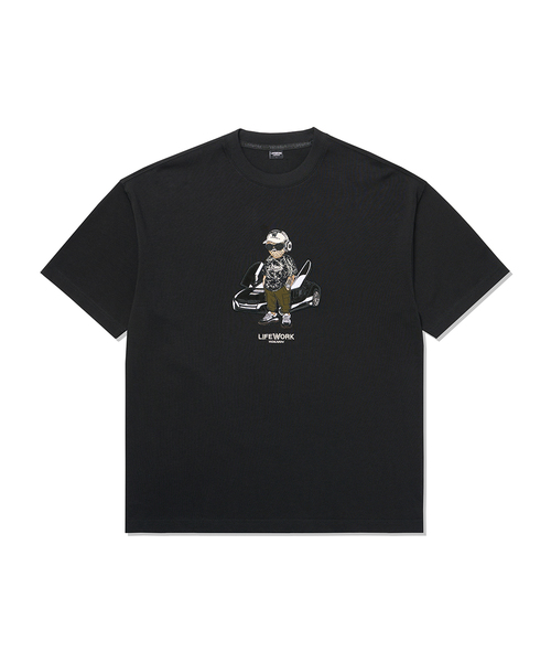 LIFE WORK(ライフワーク)の「共用) スーパーカー ヒップドッグ 半袖Tシャツ(Tシャツ/カットソー・メンズ・ホワイト/ライトグレー/ブラック・SMALL/MEDIUM/LARGE)」の2枚目の写真