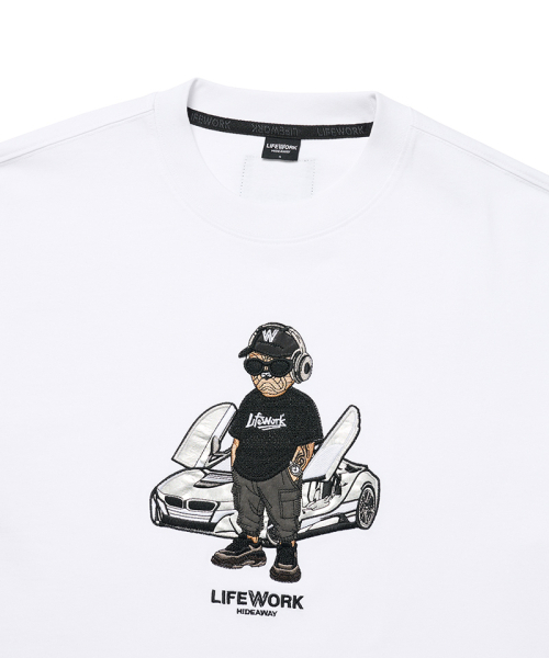 LIFE WORK(ライフワーク)の「共用) スーパーカー ヒップドッグ 半袖Tシャツ(Tシャツ/カットソー・メンズ・ホワイト/ライトグレー/ブラック・SMALL/MEDIUM/LARGE)」の5枚目の写真