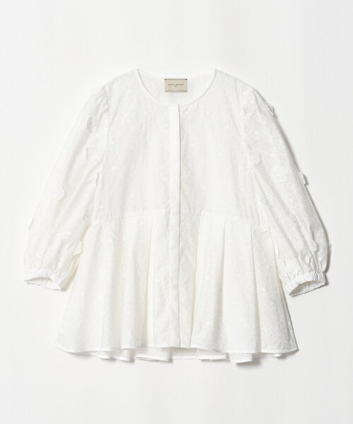 UNITED ARROWS(ユナイテッドアローズ)の「3Dフラワー ペプラム ブラウス ‐ウォッシャブル‐(シャツ/ブラウス・レディース・ホワイト/ブラック・FREE)」の14枚目の写真