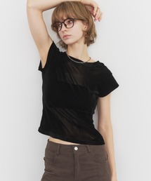Velour Short Sleeve Top / ベロアショートスリーブトップス