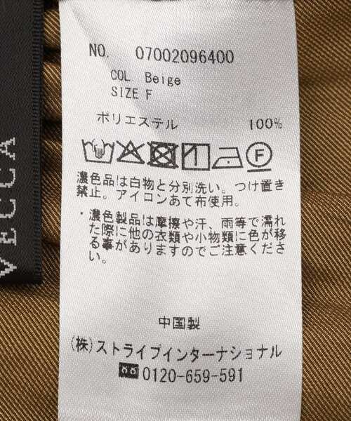 YECCA VECCA(イェッカヴェッカ)の「グロッシーコーティングギャザースカート(スカート・レディース・ベージュ/ブラック・FREE)」の4枚目の写真