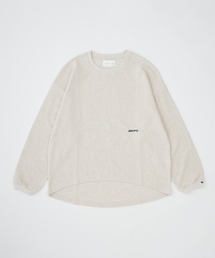 【ADAMPATEK/アダムパテック】 waffle soft roundedhem loose shirt ワッフルロングカットソー