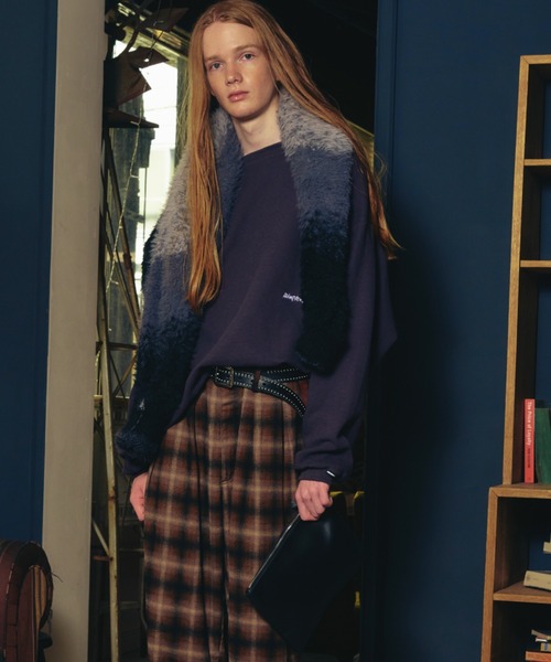 ADAM PATEK(アダムパテック)の「【ADAMPATEK/アダムパテック】 waffle soft roundedhem loose shirt ワッフルロングカットソー(Tシャツ/カットソー・レディース・ブラック/オートミール・1)」の3枚目の写真