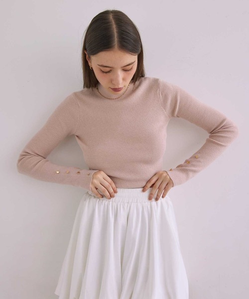 ACYM(アシーム)の「ウォッシャブルマシュマロボタンニット(ニット/セーター・レディース・グレー/ピンク/ネイビー/ブラウン/アイボリー/レッド/ベージュ/ブラック・FREE)」の7枚目の写真