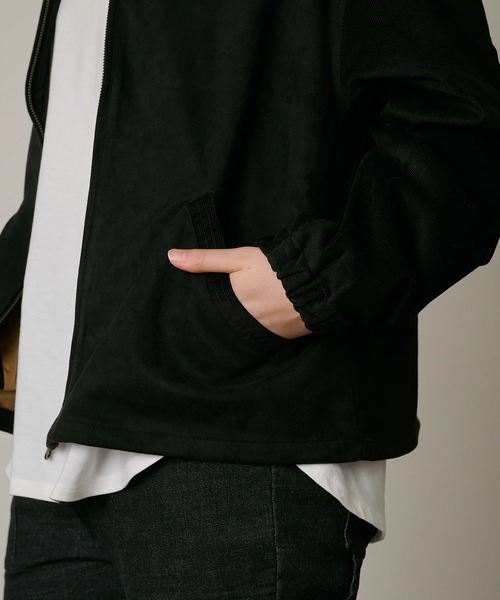 Duckster(ダックスター)の「Duckster/ダックスター スエード調×コーデュロイ OJISANドリズラーJKT(ブルゾン・メンズ・グリーン/ブラック/サンドベージュ・LARGE/MEDIUM/X-LARGE)」の8枚目の写真