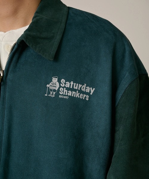 Duckster(ダックスター)の「Duckster/ダックスター スエード調×コーデュロイ OJISANドリズラーJKT(ブルゾン・メンズ・グリーン/ブラック/サンドベージュ・LARGE/MEDIUM/X-LARGE)」の16枚目の写真