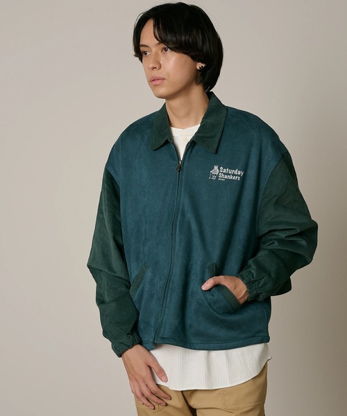 Duckster(ダックスター)の「Duckster/ダックスター スエード調×コーデュロイ OJISANドリズラーJKT(ブルゾン・メンズ・グリーン/ブラック/サンドベージュ・LARGE/MEDIUM/X-LARGE)」の18枚目の写真
