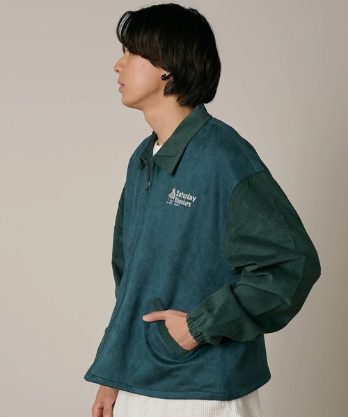 Duckster(ダックスター)の「Duckster/ダックスター スエード調×コーデュロイ OJISANドリズラーJKT(ブルゾン・メンズ・グリーン/ブラック/サンドベージュ・LARGE/MEDIUM/X-LARGE)」の19枚目の写真