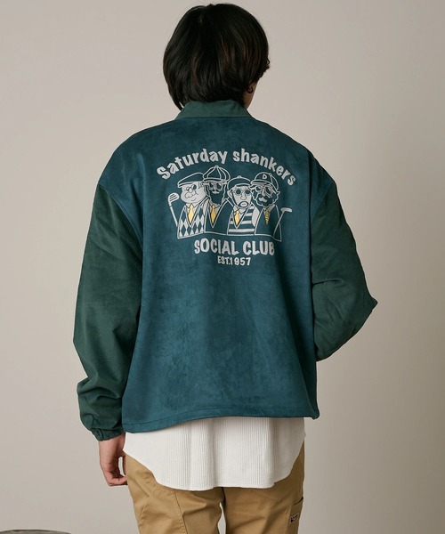 Duckster(ダックスター)の「Duckster/ダックスター スエード調×コーデュロイ OJISANドリズラーJKT(ブルゾン・メンズ・グリーン/ブラック/サンドベージュ・LARGE/MEDIUM/X-LARGE)」の20枚目の写真