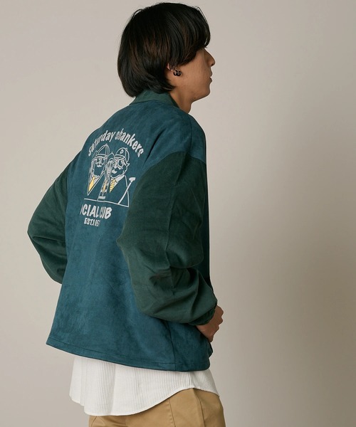 Duckster(ダックスター)の「Duckster/ダックスター スエード調×コーデュロイ OJISANドリズラーJKT(ブルゾン・メンズ・グリーン/ブラック/サンドベージュ・LARGE/MEDIUM/X-LARGE)」の21枚目の写真