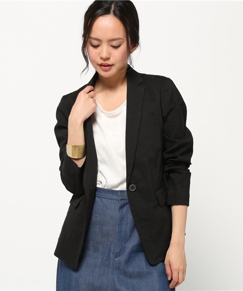 FRAMeWORK（フレームワーク）の「Li/Pu テーラージャケット◆（テーラードジャケット・レディース・ホワイト/ブラック/ベージュ・36/40/38）」の13枚目の写真