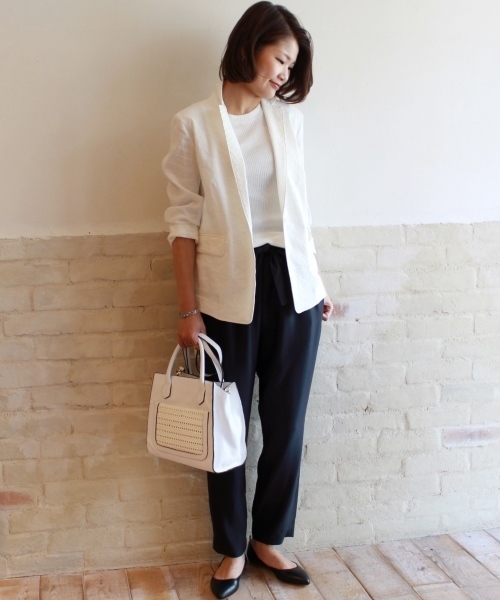 FRAMeWORK（フレームワーク）の「Li/Pu テーラージャケット◆（テーラードジャケット・レディース・ホワイト/ブラック/ベージュ・36/40/38）」の21枚目の写真