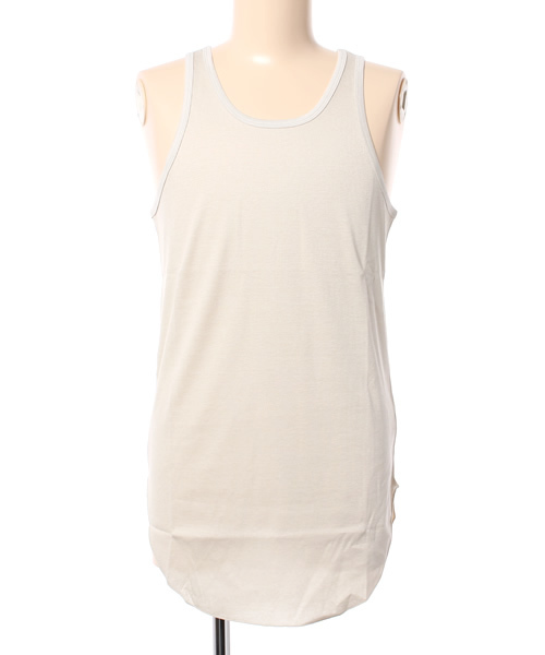 STUDIOUS（ステュディオス）の「プレミアムテレコロングタンクトップ（タンクトップ・メンズ・グレー/ホワイト/ベージュ/ブラック・1/2/3）」の4枚目の写真