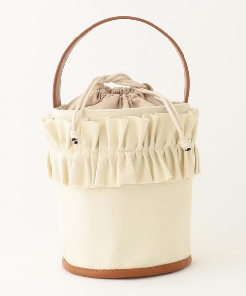 Another Edition(アナザーエディション)の「【WEB限定】キャンバスフリルバッグ◆(ショルダーバッグ・レディース・ライトブルー/その他1/オフホワイト・FREE)」の4枚目の写真