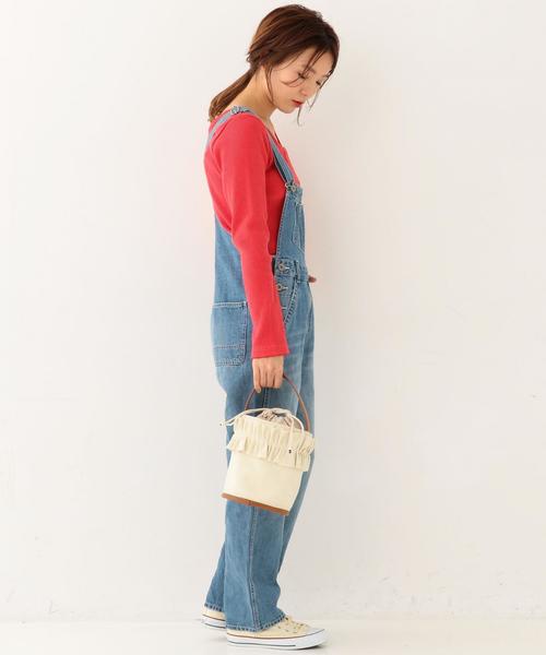 Another Edition(アナザーエディション)の「【WEB限定】キャンバスフリルバッグ◆(ショルダーバッグ・レディース・ライトブルー/その他1/オフホワイト・FREE)」の8枚目の写真