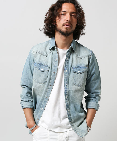 Nano Universe ナノユニバース の 8オンスデニムシャツ シャツ ブラウス Wear