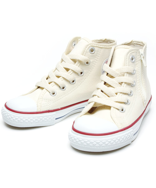 CONVERSE(コンバース)の「CONVERSE:CHILD ALL STAR RZ HI(スニーカー・キッズ・オフホワイト/レッド・18/21/16/19/17/22/20/15 )」の1枚目の写真