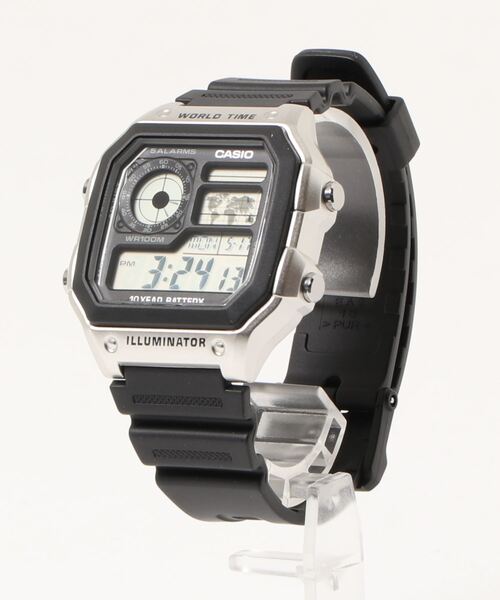 CASIO（カシオ）の「CASIO カシオ / スタンダード デジタルウォッチ ラバーベルト 100M防水 腕時計 クォーツ ラバーベルト // AE-1200WH-1A AE-1200WH-1B（デジタル腕時計・メンズ・ブラック×ゴールド/ブラック×シルバー/ブラック×ブラック・FREE）」の12枚目の写真