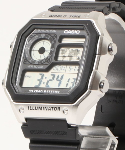 CASIO（カシオ）の「CASIO カシオ / スタンダード デジタルウォッチ ラバーベルト 100M防水 腕時計 クォーツ ラバーベルト // AE-1200WH-1A AE-1200WH-1B（デジタル腕時計・メンズ・ブラック×ゴールド/ブラック×シルバー/ブラック×ブラック・FREE）」の13枚目の写真