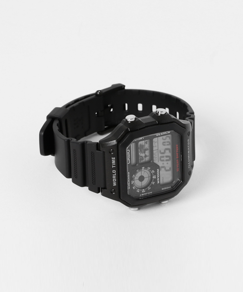 CASIO（カシオ）の「CASIO カシオ / スタンダード デジタルウォッチ ラバーベルト 100M防水 腕時計 クォーツ ラバーベルト // AE-1200WH-1A AE-1200WH-1B（デジタル腕時計・メンズ・ブラック×ゴールド/ブラック×シルバー/ブラック×ブラック・FREE）」の14枚目の写真