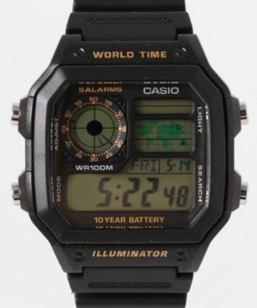 CASIO(カシオ)の「CASIO カシオ / スタンダード デジタルウォッチ ラバーベルト 100M防水 腕時計 クォーツ ラバーベルト /// AE-1200WH-1A AE-1200WH-1B(デジタル腕時計・メンズ・ブラック×ゴールド/ブラック×シルバー/ブラック×ブラック・FREE)」の12枚目の写真