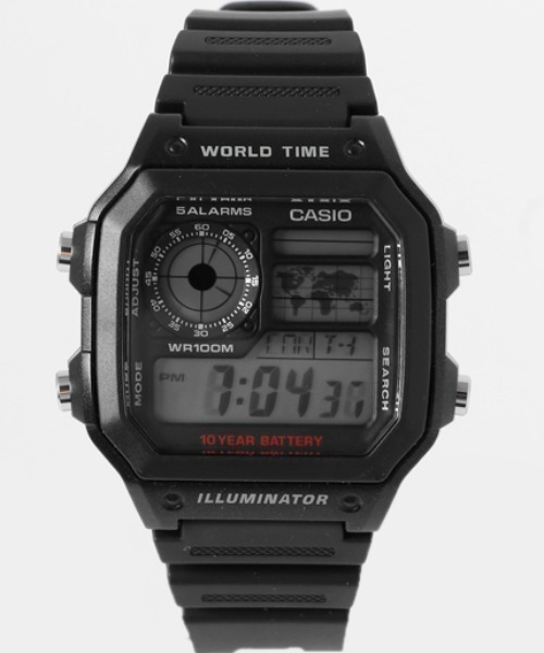 CASIO(カシオ)の「CASIO カシオ / スタンダード デジタルウォッチ ラバーベルト 100M防水 腕時計 クォーツ ラバーベルト /// AE-1200WH-1A AE-1200WH-1B(デジタル腕時計・メンズ・ブラック×ゴールド/ブラック×シルバー/ブラック×ブラック・FREE)」の17枚目の写真