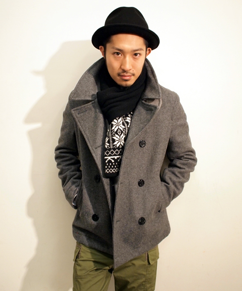 BEAMS(ビームス)の「BEAMS / MELTON P-COAT(ピーコート・メンズ・チャコールグレー/ネイビー・SMALL/MEDIUM/LARGE/X-LARGE)」の2枚目の写真