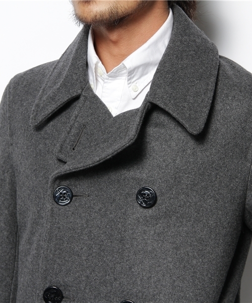 BEAMS(ビームス)の「BEAMS / MELTON P-COAT(ピーコート・メンズ・チャコールグレー/ネイビー・SMALL/MEDIUM/LARGE/X-LARGE)」の12枚目の写真
