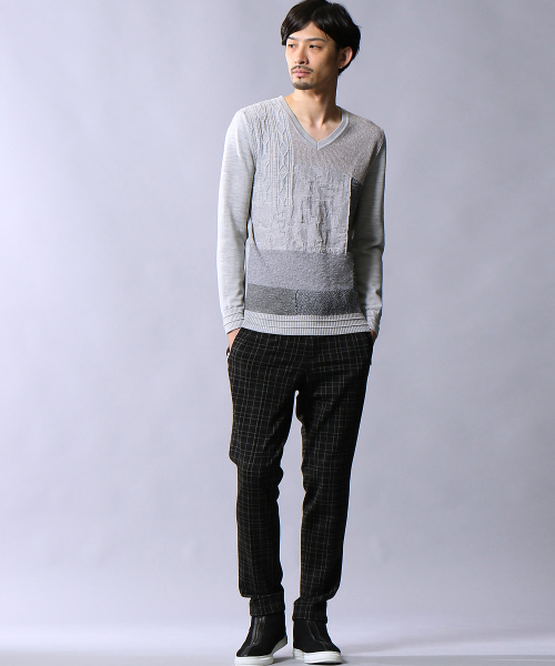 5351 POUR LES HOMMES(ゴーサンゴーイチプールオム)の「2WAYストレッチチェックトラウザーパンツ(その他パンツ・メンズ・チャコールグレー/ブラック・44/46/48/50)」の10枚目の写真