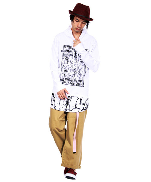 ８(eight)（エイト）の「大理石 プルオーバー パーカー スウェット（パーカー・メンズ・ホワイト/ブラック・MEDIUM/LARGE）」の13枚目の写真