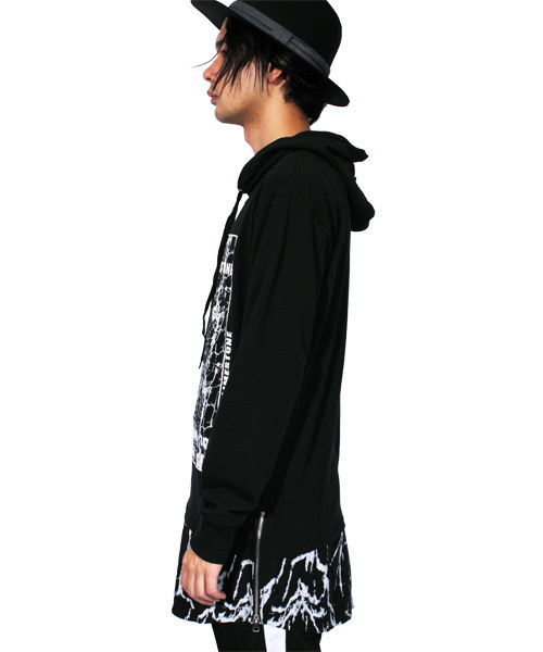 ８(eight)（エイト）の「大理石 プルオーバー パーカー スウェット（パーカー・メンズ・ホワイト/ブラック・MEDIUM/LARGE）」の3枚目の写真