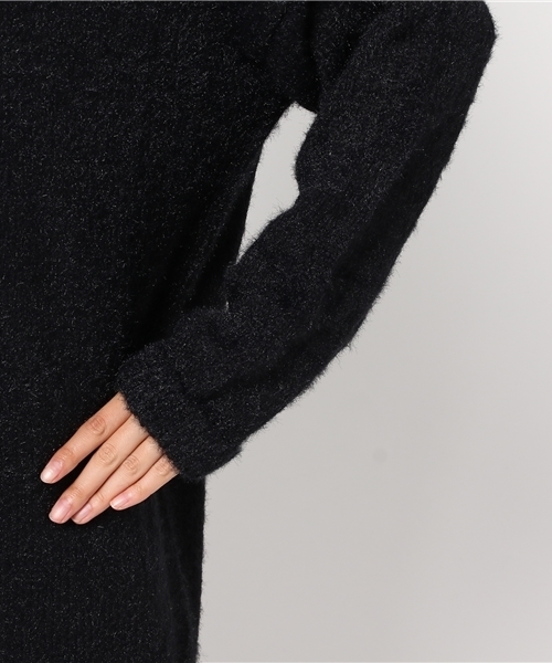 panasea（パナシア）の「シャギーヤーンハイネックロングニットワンピース（ワンピース・レディース・カーキ/グレー/ブラック・FREE）」の9枚目の写真