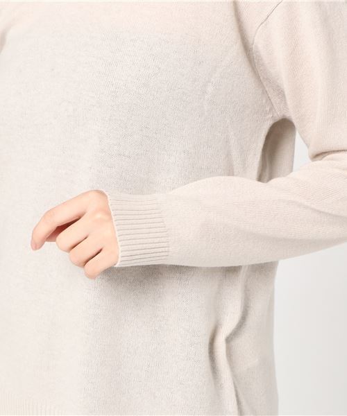 un dix cors（アンディコール）の「カシミヤ混Vネックニット（ニット/セーター・レディース・ライトブルー/ベージュ/ピンク/イエロー/グリーン/ラベンダー/ライトベージュ/ブルー・ﾌﾘ-）」の11枚目の写真