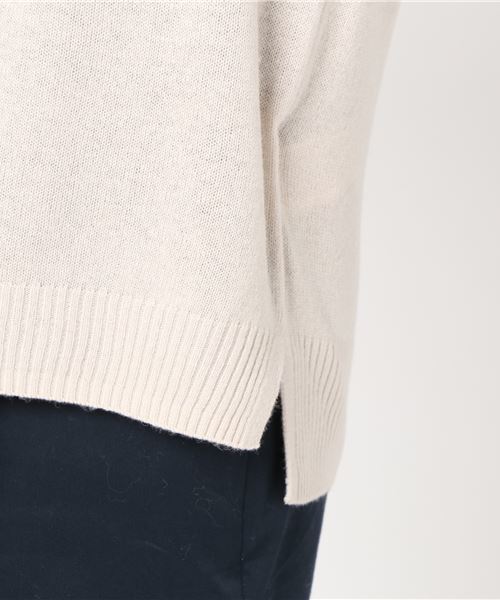 un dix cors（アンディコール）の「カシミヤ混Vネックニット（ニット/セーター・レディース・ライトブルー/ベージュ/ピンク/イエロー/グリーン/ラベンダー/ライトベージュ/ブルー・ﾌﾘ-）」の13枚目の写真