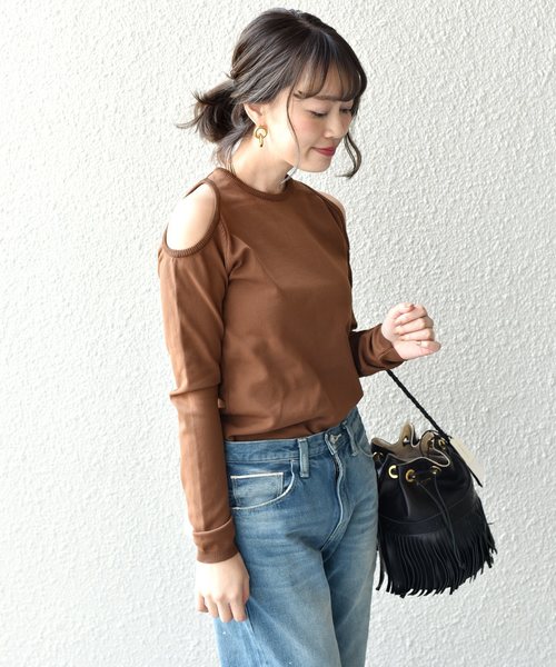 Ships シップス の Jane Smith 1オープンショルダーニット ニット セーター Wear
