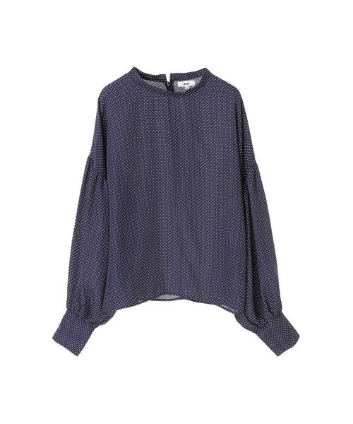 koe（コエ）の「ジョーゼットドットブラウス（シャツ/ブラウス・レディース・ブラック/ネイビー・M）」の3枚目の写真